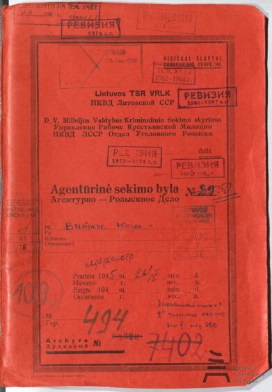 Paskelbta sovietų saugumo Juozui Vitkui-Kazimieraičiui vesta agentūrinė paieškos byla 