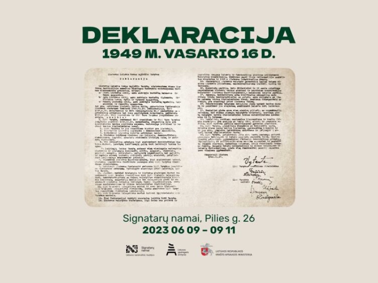 Vieno eksponato paroda „1949 m. vasario 16 d. priimta Lietuvos laisvės kovos sąjūdžio Tarybos...