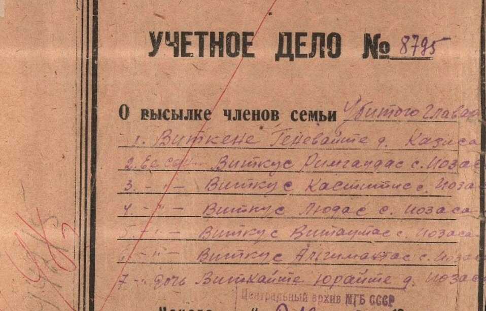 JUOZO VITKAUS-KAZIMIERAIČIO ŠEIMOS TREMTIES ISTORIJA 