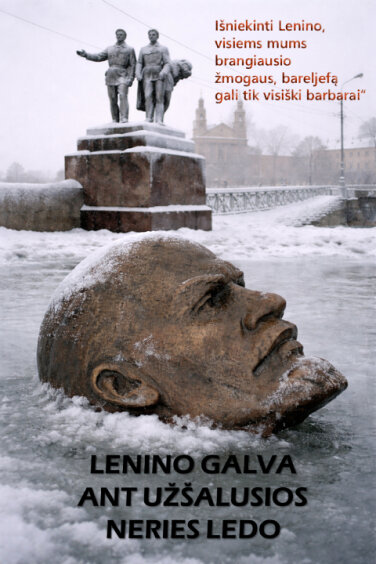 Lenino galva ant užšalusios Neries ledo